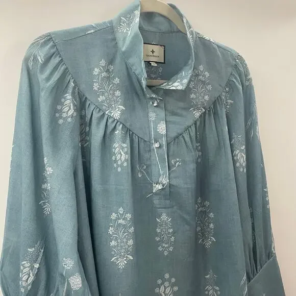 Tuckernuck Blue Floral Blouse - Picture 7 of 15